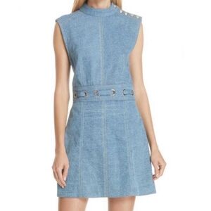 VERONICA BEARD Nico Denim Mini Dress Size: 4